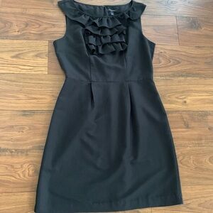 Banana Republic Black Dress with Ruffle Detail at the Neckline